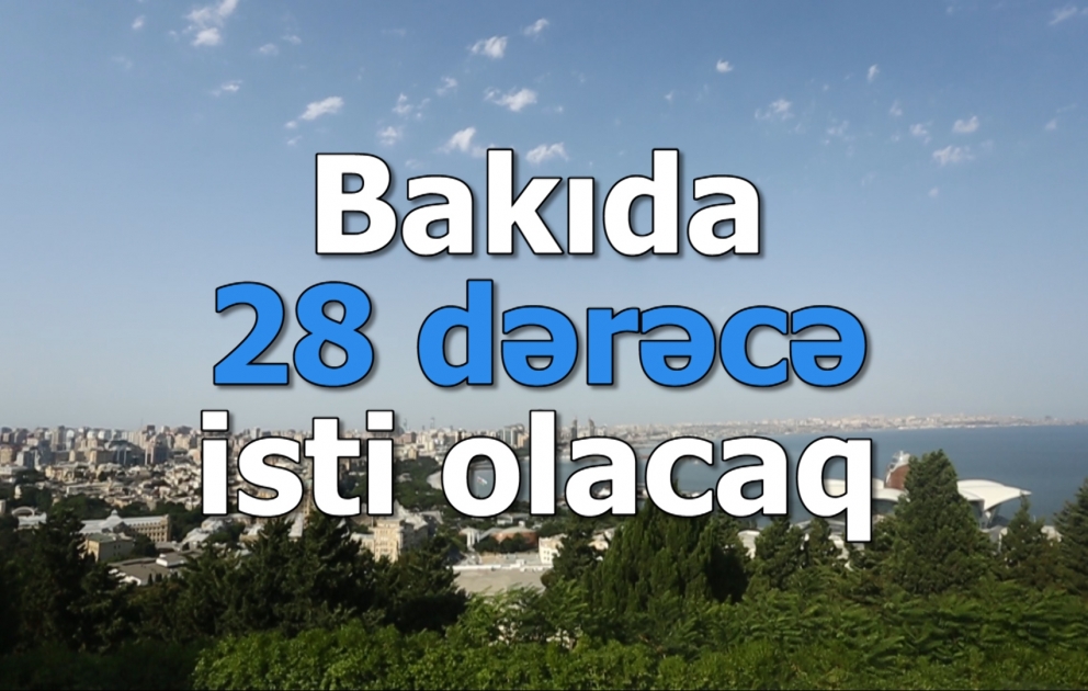 Bakıda 28 dərəcə isti olacaq