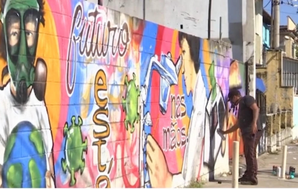 Graffiti im Kampf gegen Corona