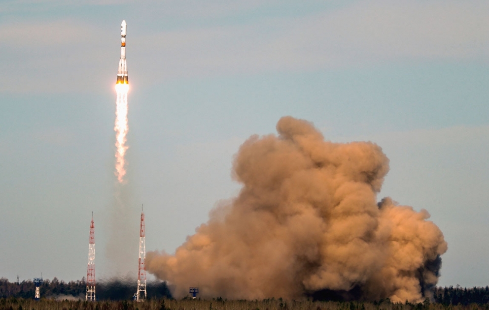 Запуск ракеты-носителя «Союз-2» с космодрома Плесецк