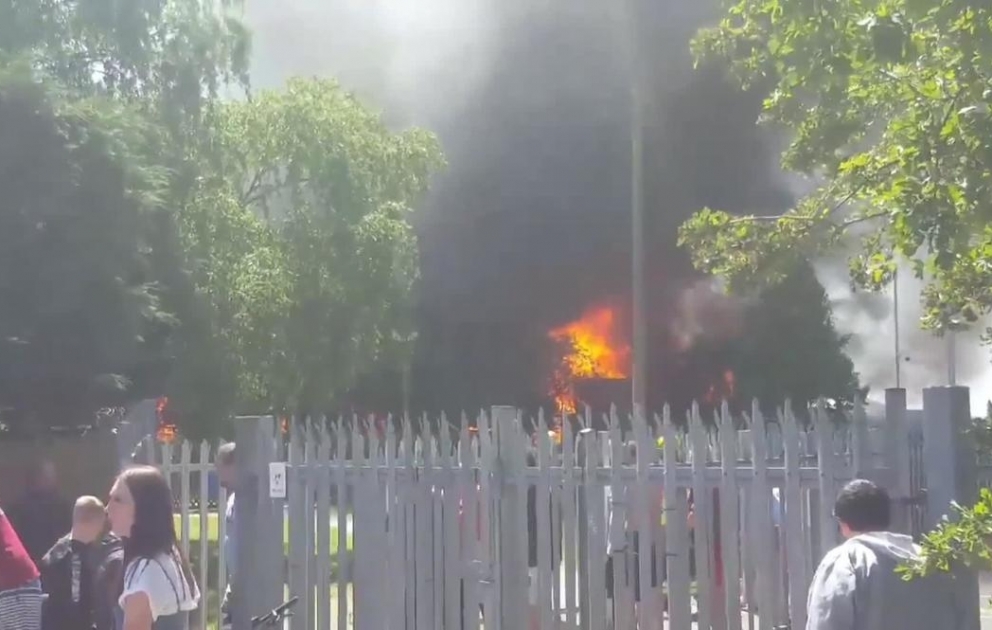 Huge fire breaks out at Long Eaton school