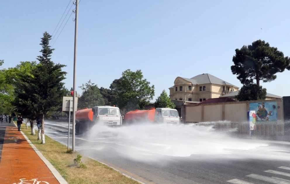 Bakıda növbəti gücləndirilmiş dezinfeksiya işləri aparılır