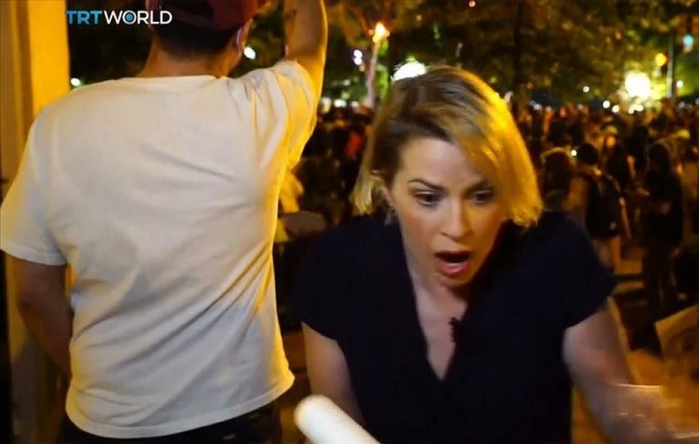 ABŞ-da etiraz aksiyasında "TRT World" kanalının jurnalistləri yaralandı
