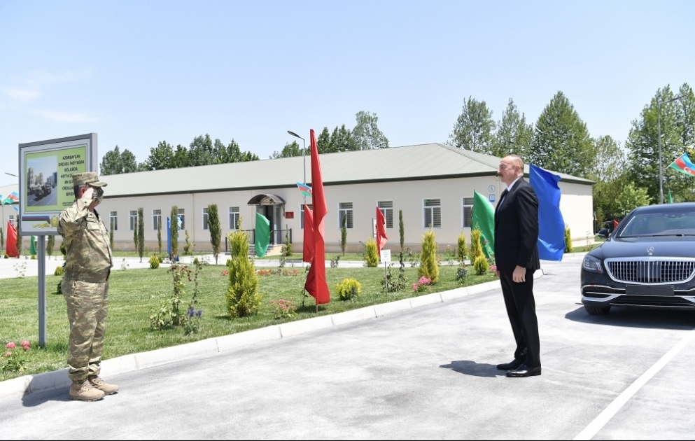 President Ilham Aliyev visited military unit in territory of Aghdam