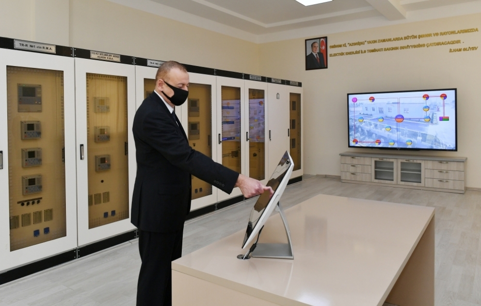 President Ilham Aliyev launched newly renovated “Tartar” power substation