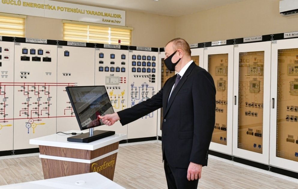 Le président Ilham Aliyev participe à l’inauguration d’une sous-station électrique à Bakou