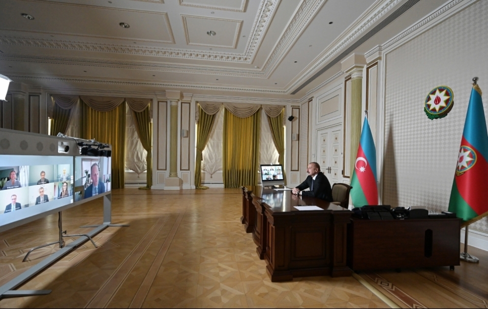 Prezident İlham Əliyevlə “Microsoft” şirkətinin vitse-prezidenti və digər nümayəndələri arasında videokonfrans keçirilib