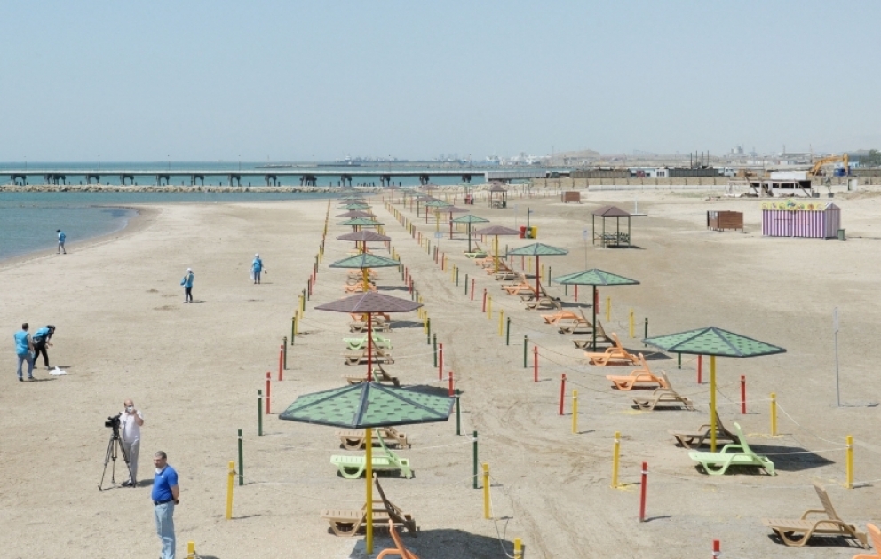 Exemplary public beach launched in Baku