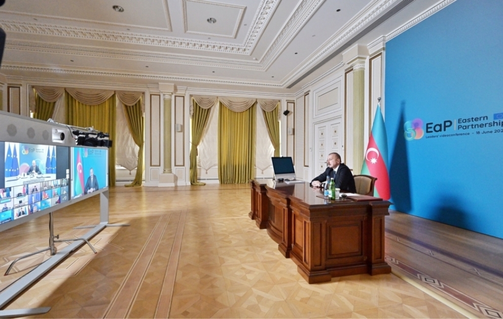 Prezident İlham Əliyev Şərq Tərəfdaşlığı ölkələrinin videokonfrans formatında Sammitində iştirak edib