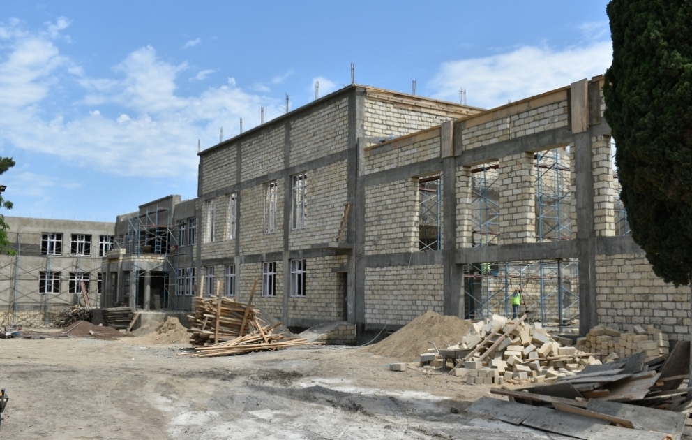 Xudat şəhərində 432 şagird yerlik məktəb binası tikilir