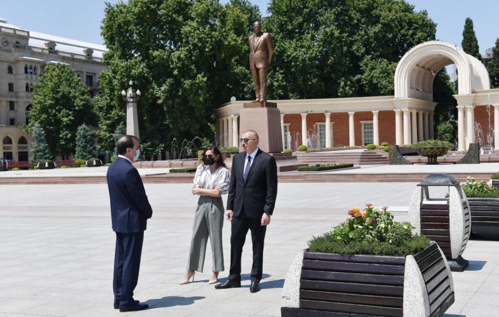 Azərbaycan Prezidenti İlham Əliyev Gəncə şəhərinə səfərə gəlib