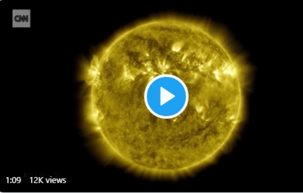 NASA günəşin 10 il ərzində çəkilən fotolarını 1 saatlıq videoda birləşdirdi