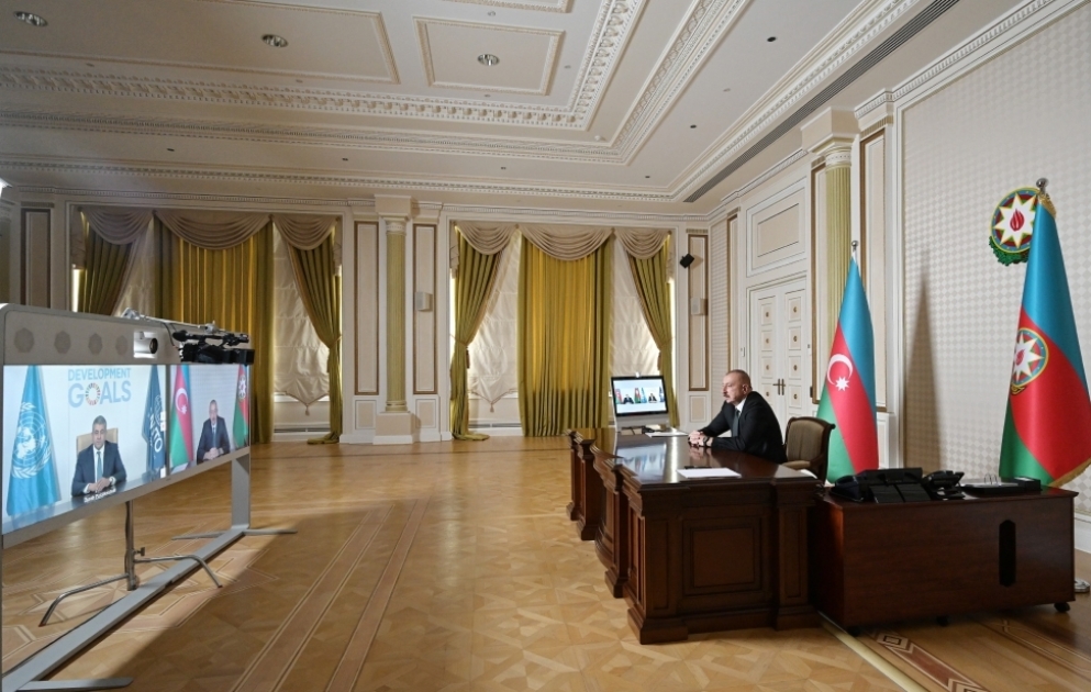 Une visioconférence se tient entre le président azerbaïdjanais et le secrétaire général de l’OMT