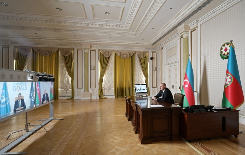 Videokonferenz zwischen Präsident Ilham Aliyev und dem Generalsekretär der WTO