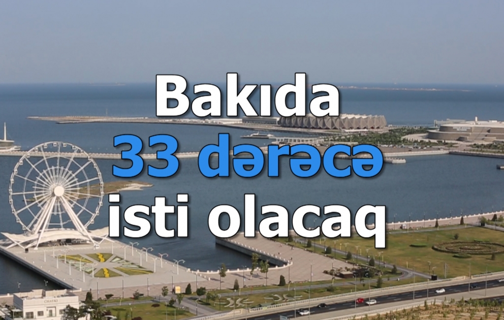 Bakıda 33 dərəcə isti olacaq