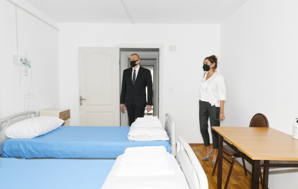 Modular hospital for treatment of coronavirus patients opened in Khatai district, Baku 
President Ilham Aliyev and first lady Mehriban Aliyeva attended the inauguration