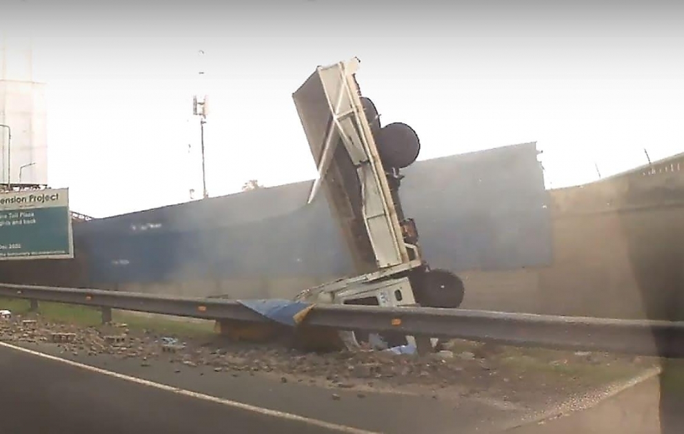 Truck Takes a Nosedive