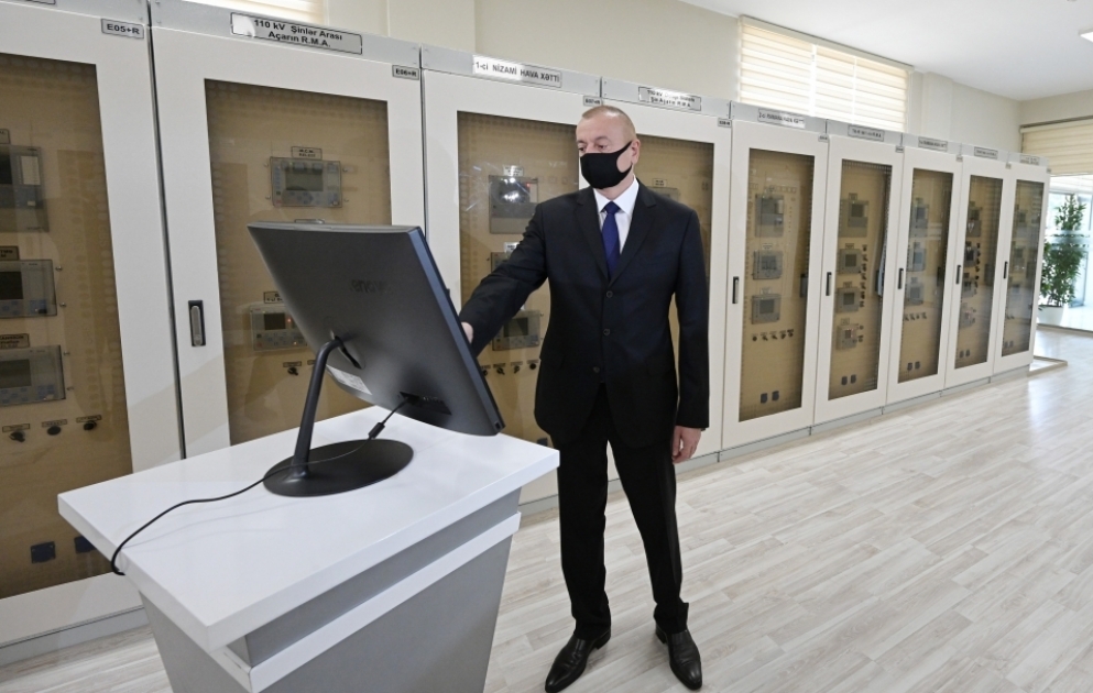 President Ilham Aliyev inaugurated newly renovated “8th km” substation in Nizami district, Baku