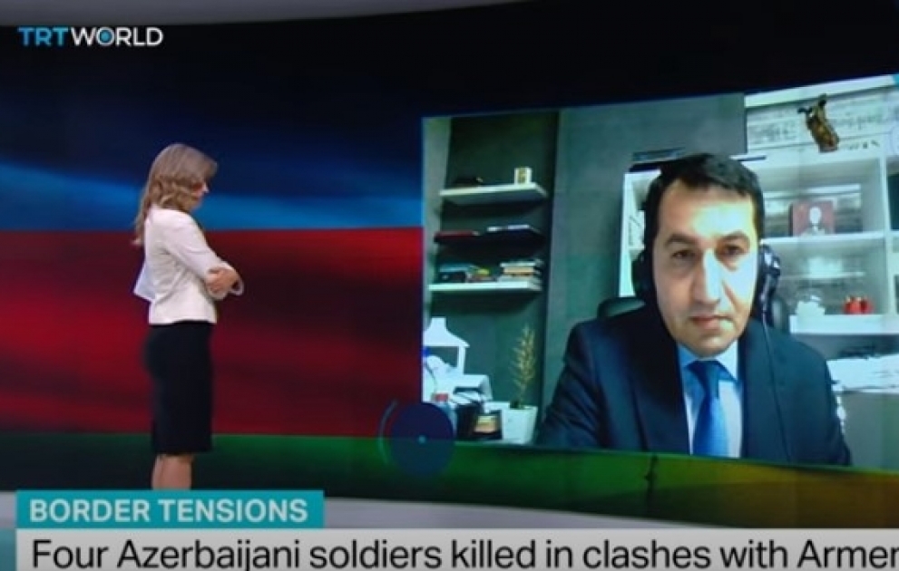 Prezidentin köməkçisi Hikmət Hacıyev “TRT World” kanalına müsahibə verib
