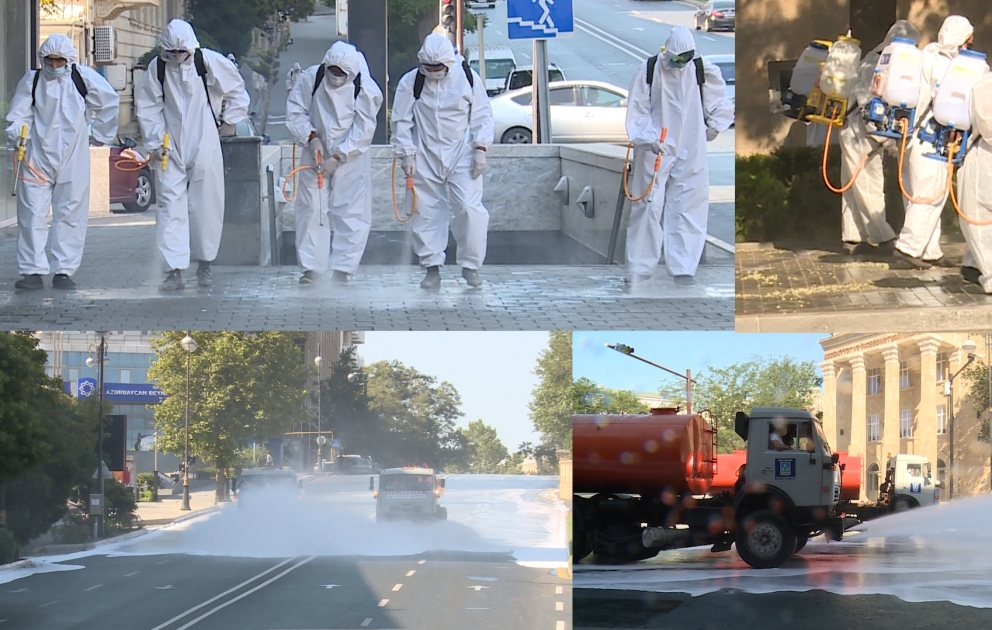 Corona-Maßnahmen: Straßen in Baku erneut intensiv desinfiziert