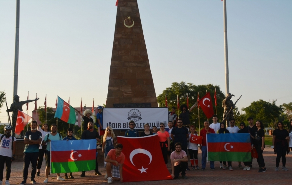 İğdırda Azərbaycana dəstək aksiyası keçirilib
