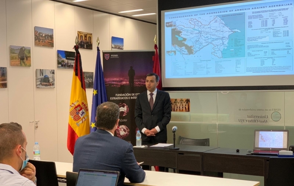 Ermənistanın Azərbaycana qarşı hərbi təxribatı İspaniyanın Beynəlxalq və Strateji Araşdırmalar Fondunda pislənilib