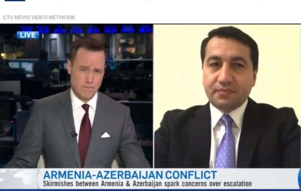 Хикмет Гаджиев в интервью канадскому телеканалу «CTV News» рассказал об очередной военной провокации Армении