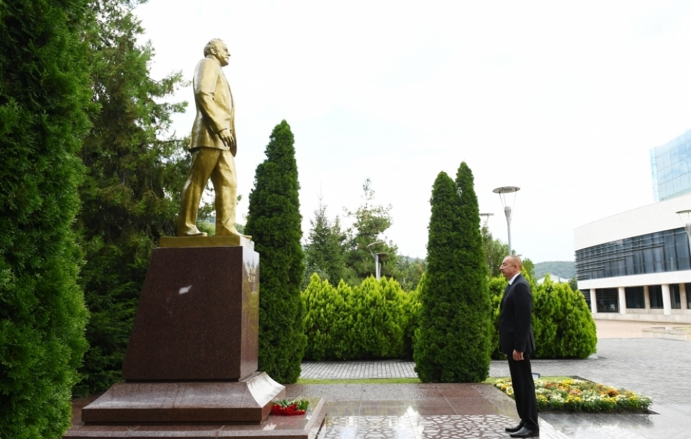 Prezident İlham Əliyev Qəbələ rayonunda da səfərdə olub