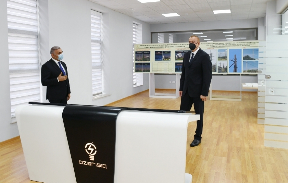 President Ilham Aliyev attended opening of Balakan Automated Management and Control Center owned by “Azerishig” OJSC