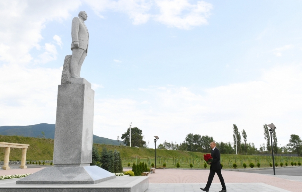 President Ilham Aliyev arrived in Shaki