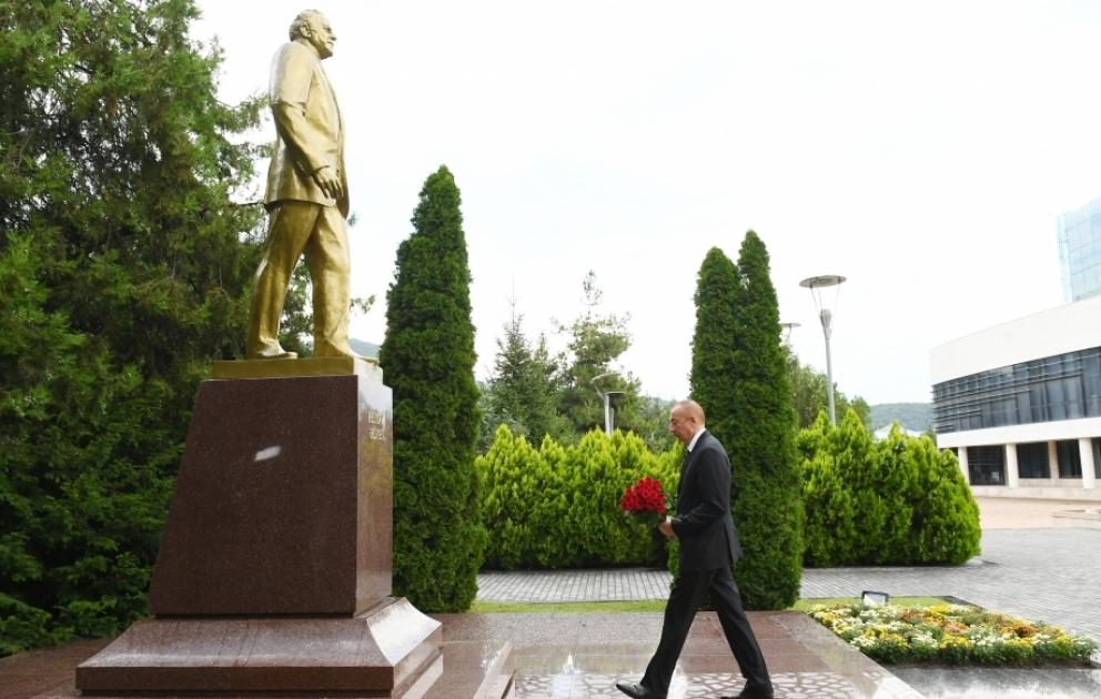Le président Ilham Aliyev a fait un déplacement dans la région de Guébélé