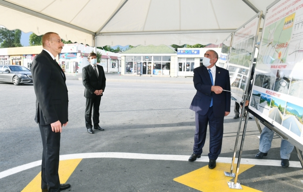President Ilham Aliyev attended opening of newly renovated Amirvan-Vandam highway