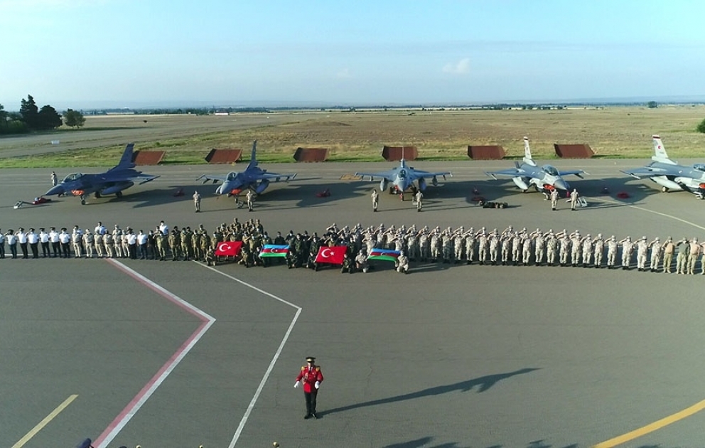 Turkish Air Force's F-16 fighters participating in the exercises "TurAz Qartalı-2020" arrived in Azerbaijan