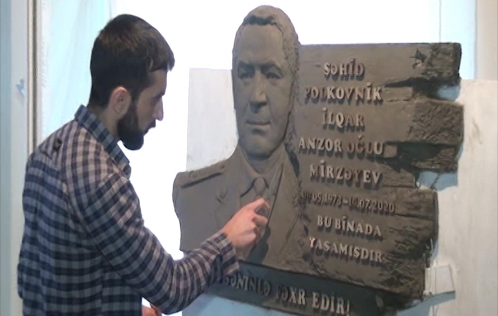 Gənc heykəltəraşdan şəhidlərimizin xatirəsinə böyük ehtiram
