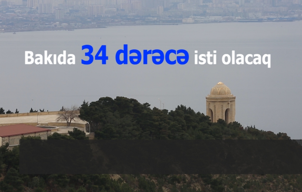 Bakıda 34 dərəcə isti olacaq