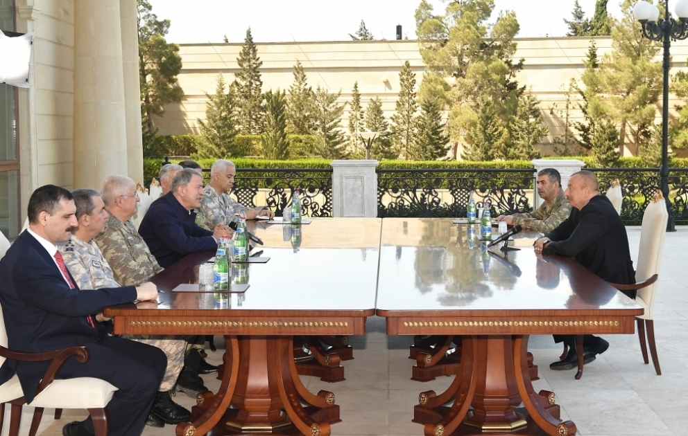 President Ilham Aliyev received delegation led by Turkish Minister of National Defense