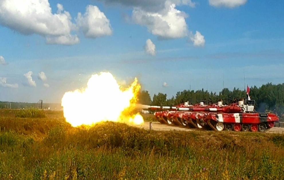 Armespiele 2020: Aserbaidschanische  Panzersoldaten  setzen ihre Vorbereitungen auf den Panzerbiathlon-Wettbewerb fort