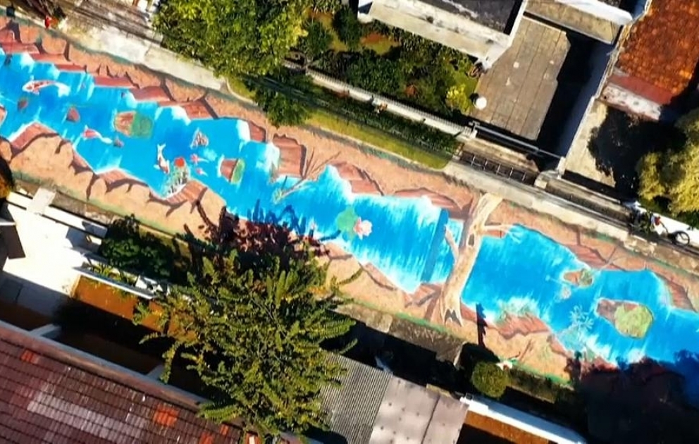 Une rivière en 3D en plein coeur de Djakarta
