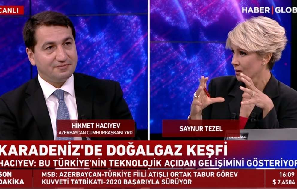 Hikmət Hacıyev “Haber Global”a Dağlıq Qarabağ münaqişəsi və regionda gedən proseslər barədə danışıb