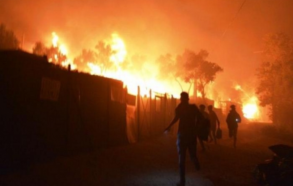 Yunanıstanın Lesbos adasında polislə miqrantlar arasında qarşıdurma baş verib