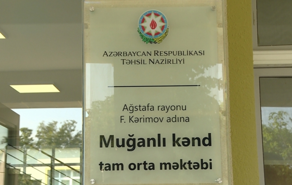 Ağstafanın Muğanlı kəndində qəzalı vəziyyətdə olan məktəb binası əsaslı təmir edilib