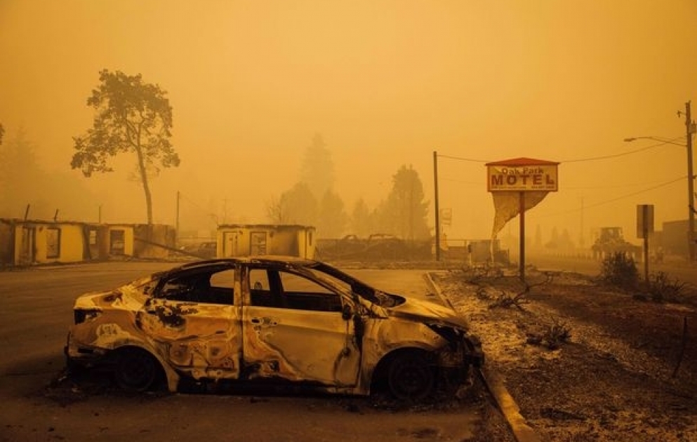 USA: California town left charred by wildfires
