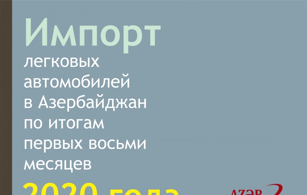 Импорт легковых автомобилей в Азербайджан по итогам первых восьми месяцев 2020 года  - Инфографика