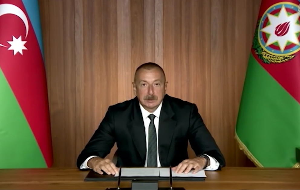 High-level meeting to mark 75th anniversary of United Nations held on the sidelines of 75th session of UN General Assembly
President of Azerbaijan, Chairman of the Non-Aligned Movement Ilham Aliyev made a speech at the meeting in a video format