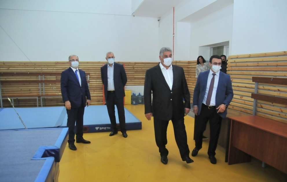 Bədən Tərbiyəsi və İdman Akademiyasının güləş zalının təmir-bərpa işlərindən sonra açılışı olub