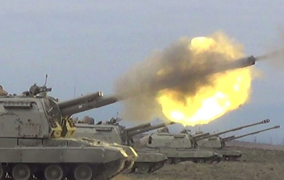 Combat firing was carried out from "Msta-S" self-propelled howitzer