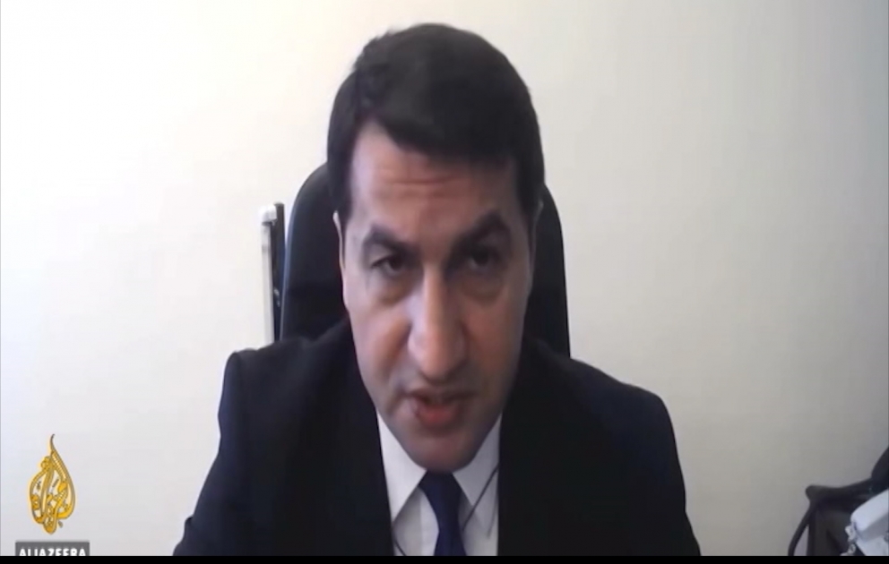 Prezidentin köməkçisi Hikmət Hacıyev Ermənistanın təxribatları ilə bağlı “Al Jazeera” telekanalına müsahibə verib