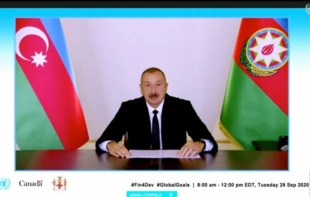Prezident İlham Əliyev: Azərbaycan BMT-yə iki dəfə könüllü milli hesabat təqdim edən azsaylı ölkələrdən biridir