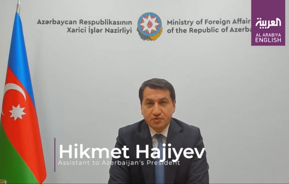 Prezidentin köməkçisi Hikmət Hacıyev Ermənistanın hərbi təxribatları ilə bağlı “Al Arabiya” telekanalına müsahibə verib