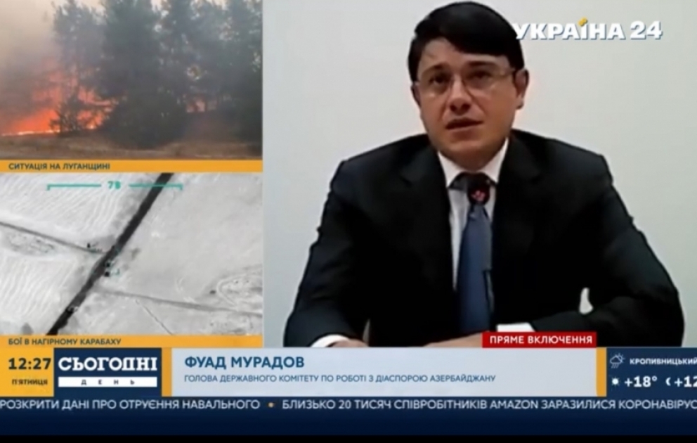 “Ukraina-24” telekanalının tamaşaçıları Ermənistanın işğalçılıq siyasəti barədə məlumatlandırılıb
