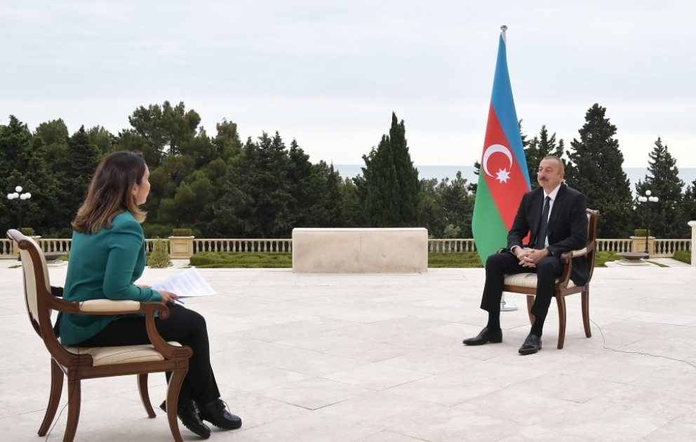 Präsident Ilham Aliyev gibt Al Jazeera Interview